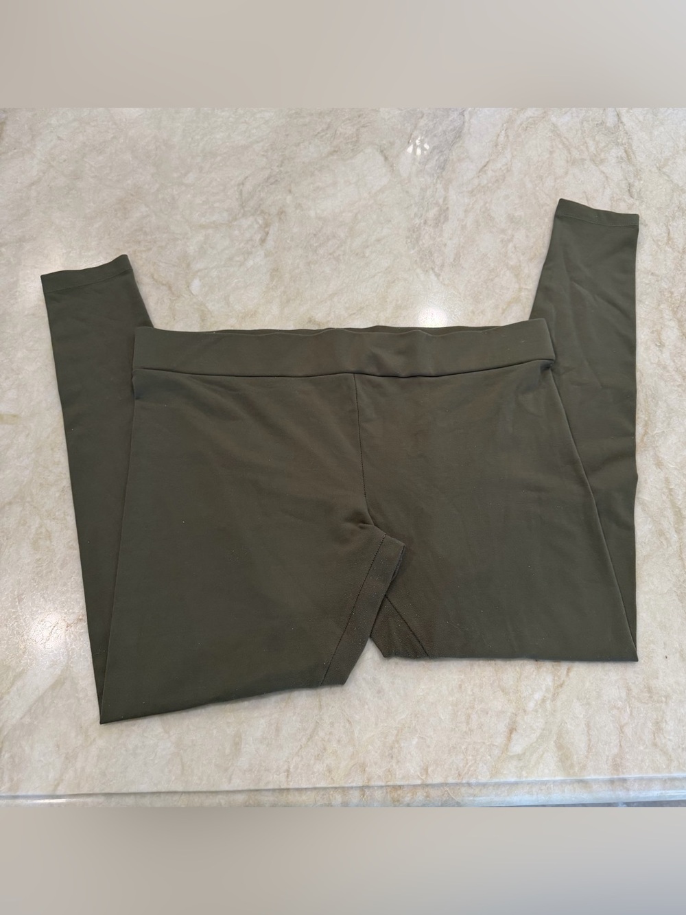 Willow & Clay Women's Leggings Sz Large Dark Olive Green Thick Waist Band